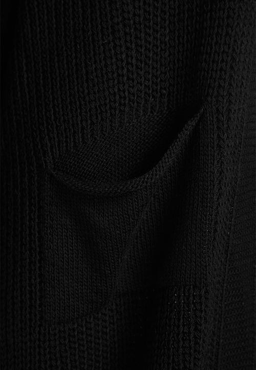 Trendyol - Black maxi basic knitwear cardigan