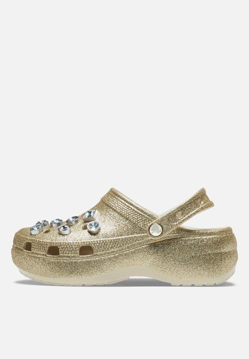 Crocs - Cls Platform Glitter Emb Clg W - Gold