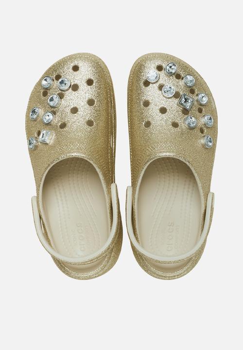 Crocs - Cls Platform Glitter Emb Clg W - Gold