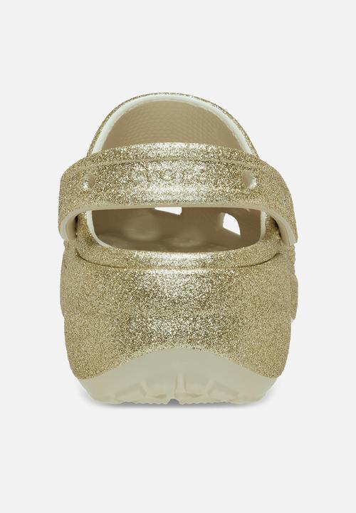 Crocs - Cls Platform Glitter Emb Clg W - Gold