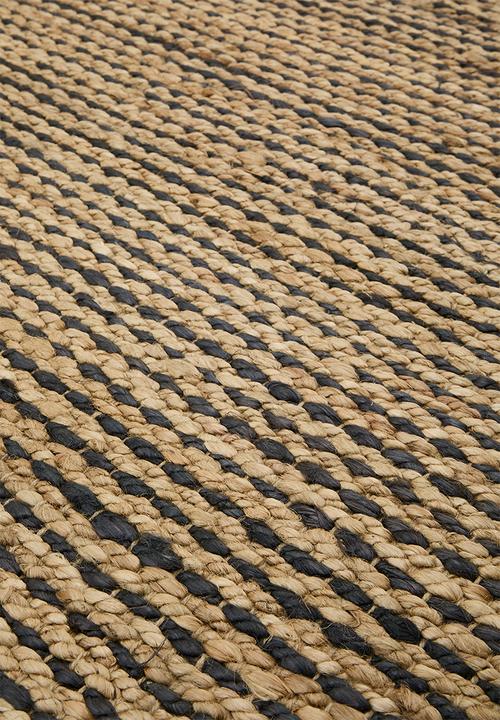 Sixth Floor - Handwoven Jute Rug - Natural / Charcoal