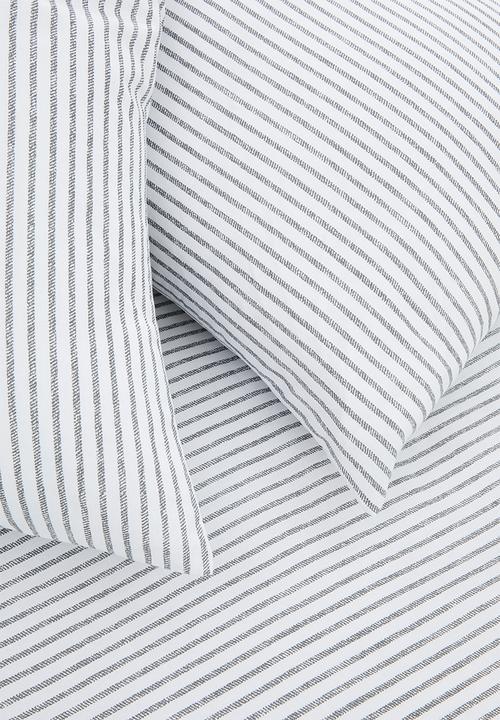 Sixth Floor - Contemporary Stripe Cotton Blend Bedding Set - Grey