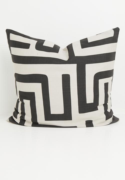 Sixth Floor - Auroville cushion cover - black & grey