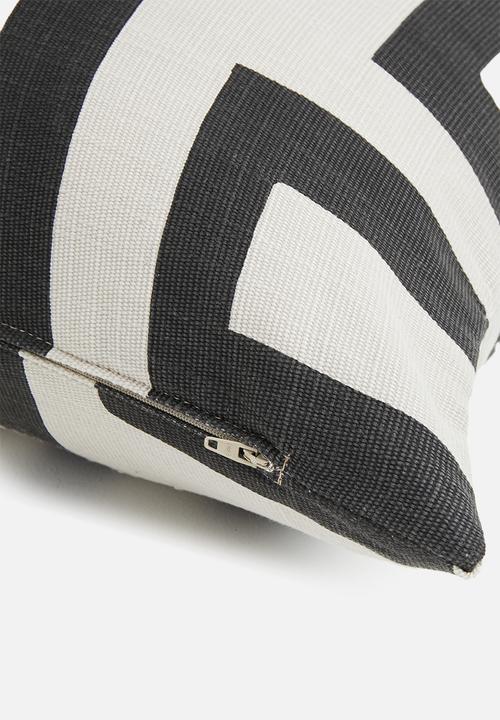 Sixth Floor - Auroville cushion cover - black & grey