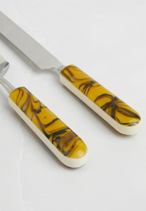 Sixth Floor - Tortoise cake server set of 2 - Brown