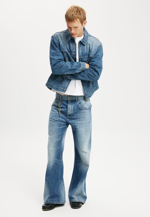 Cotton On - Baggy bootcut jean - buckin blue
