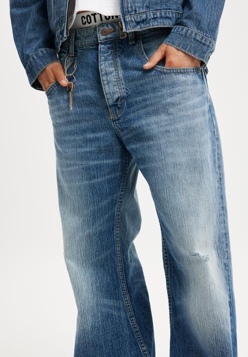 Cotton On - Baggy bootcut jean - buckin blue