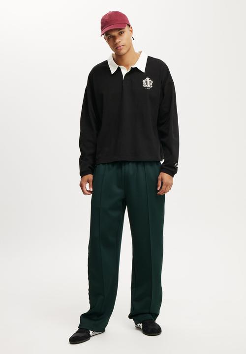 Cotton On - Box fit rugby long sleeve - black/ldn
