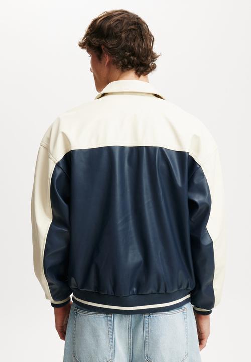 Cotton On - Faux leather western jacket - vintage navy