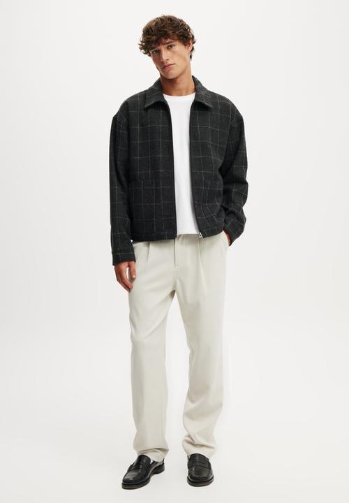 Cotton On - Harrington jacket - charcoal check