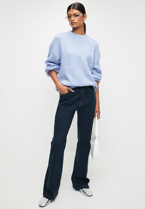 Cotton On - Luxe Crew Pullover - Dusk Blue Marle