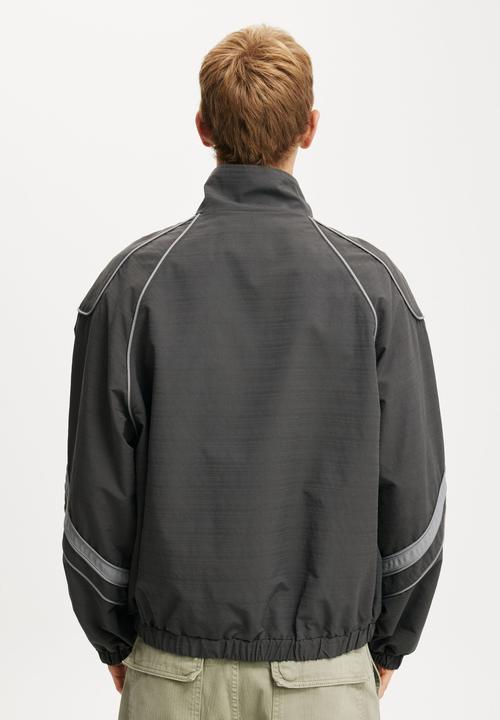 Cotton On - Panelled racer jacket - black / grey