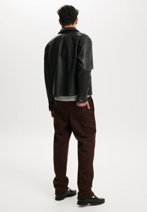 Cotton On - Relaxed track pant - dark oak