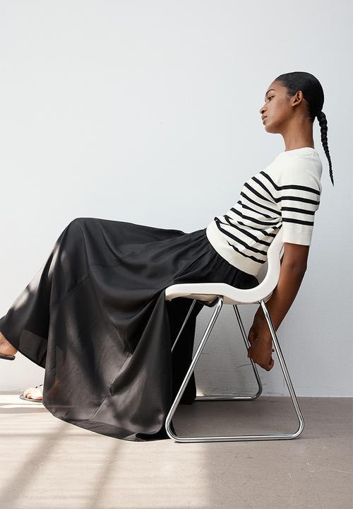 H&M - Fine-knit top - cream/striped