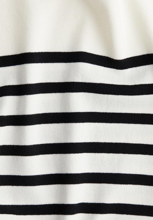 H&M - Fine-knit top - cream/striped