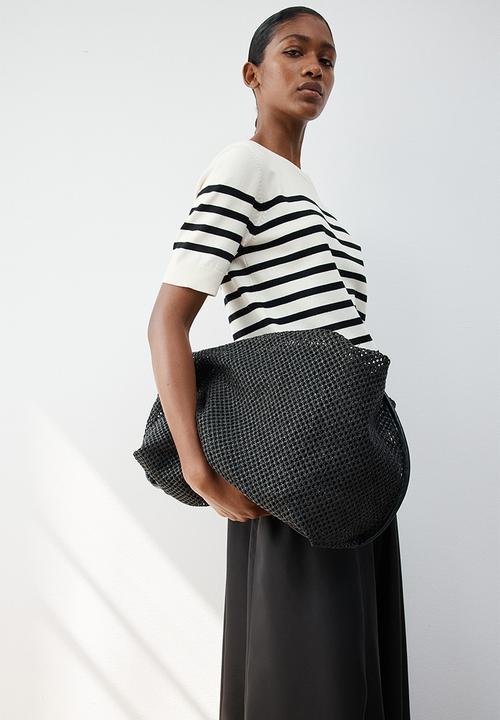 H&M - Fine-knit top - cream/striped
