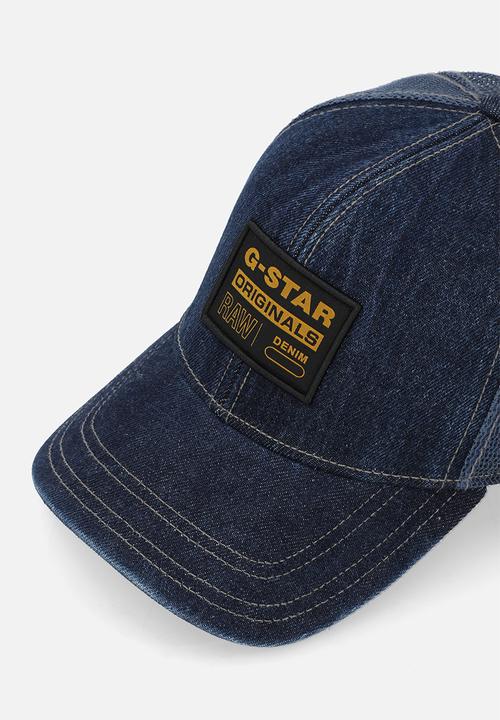 G-STAR - Denim Embro Baseball Trucker Cap - Worn In Watercourse