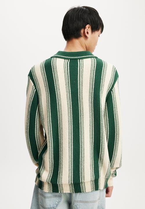 Cotton On - Rugby polo knit - teal stripe