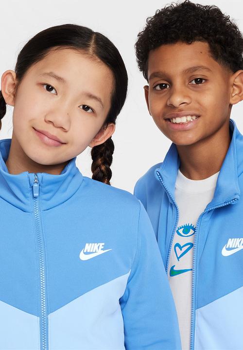 Nike - K Nsw Tracksuit Poly Fz Hbr - Blue Beyond/Psychic Blue/White