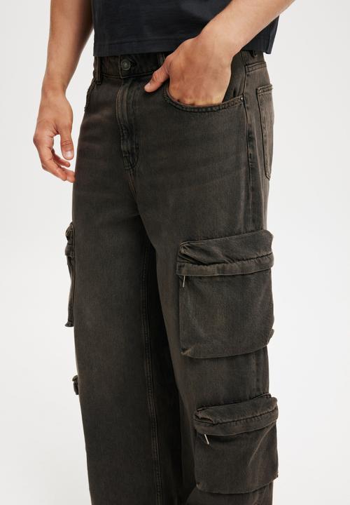 Cotton On - Super baggy jean - cargo downtown black