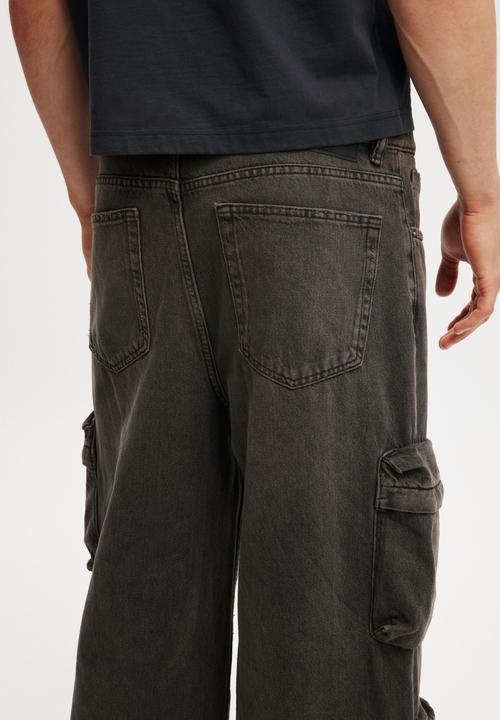 Cotton On - Super baggy jean - cargo downtown black