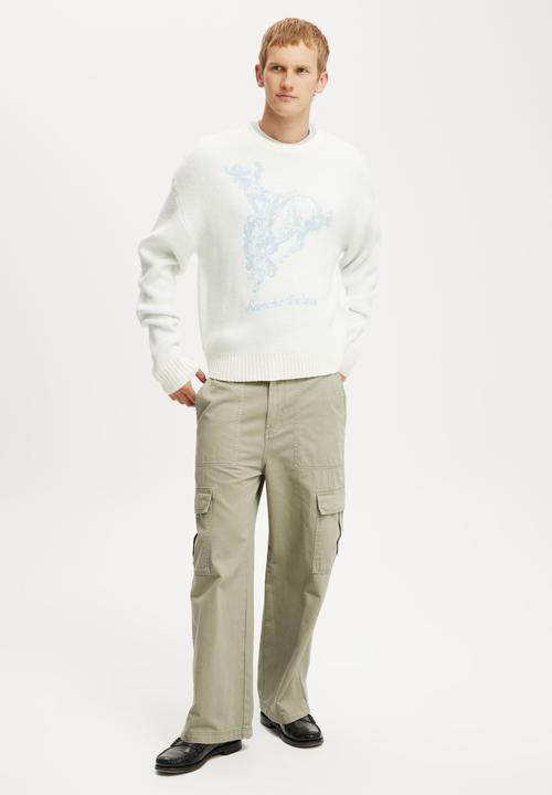 Cotton On - Western crew knit - cream