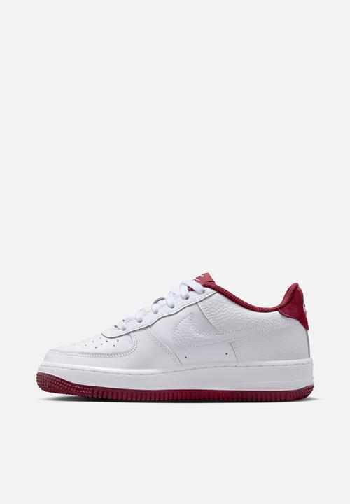 Nike - Nike Air Force 1 - White/White-Team Red
