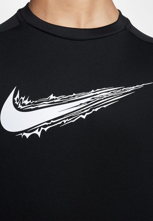Nike - B Nk Df Multi Ss Top Hbr - Black/White
