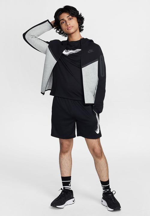 Nike - B Nk Df Multi Ss Top Hbr - Black/White