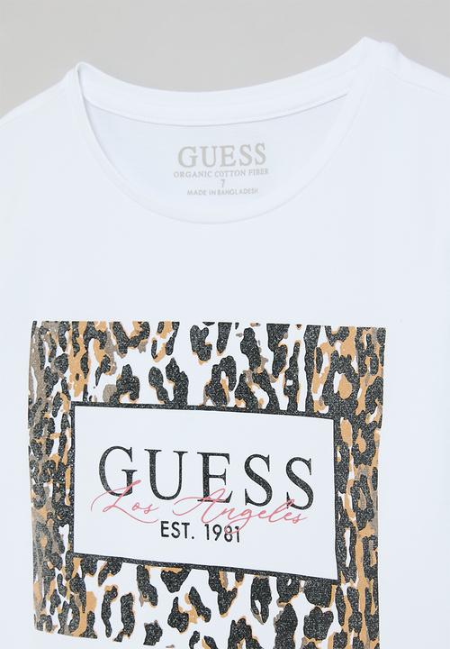 GUESS - Long sleeve T-shirt w glitter - pure white