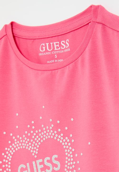 GUESS - Short sleeve T-shirt - fuchsia lipstick