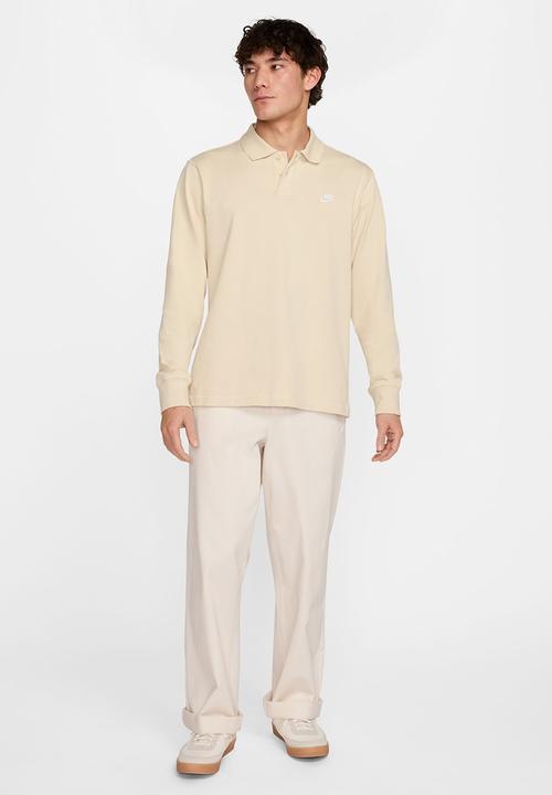 Nike - NSW  Club Knit LS Polo - Lt Khaki