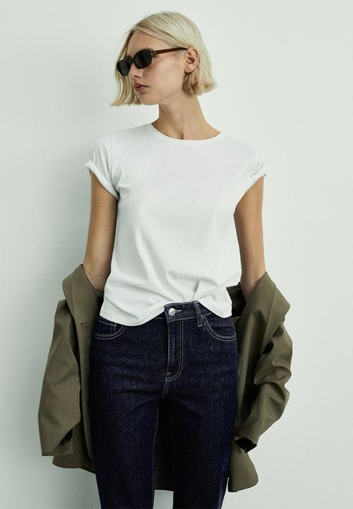 MANGO - Jeans Newmom - Open Blue