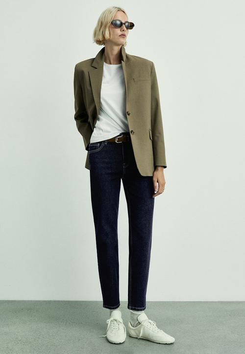 MANGO - Jeans Newmom - Open Blue