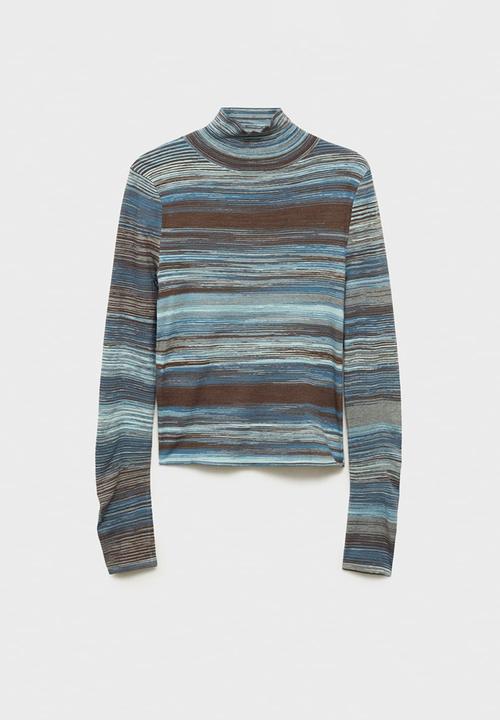 MANGO - Sweater Ridye - Medium Blue