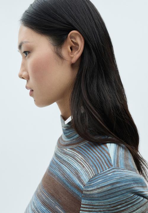 MANGO - Sweater Ridye - Medium Blue