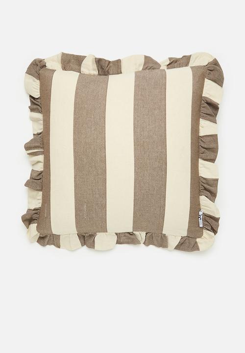 Sixth Floor - Fig woven cushion cover - neutral & brown