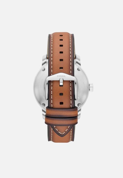 Fossil - Heritage mechanical watch - brown lth heritage