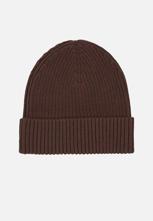 Calvin Klein - Classic Cotton Rib Beanie - Java