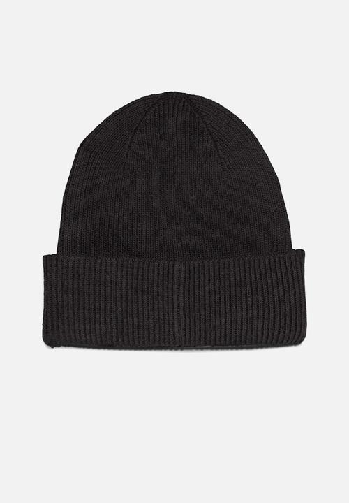 Calvin Klein - Cotton/Wool Fine Rib Beanie - Ck Black