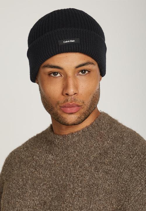 Calvin Klein - Wool Docker Beanie - Ck Black