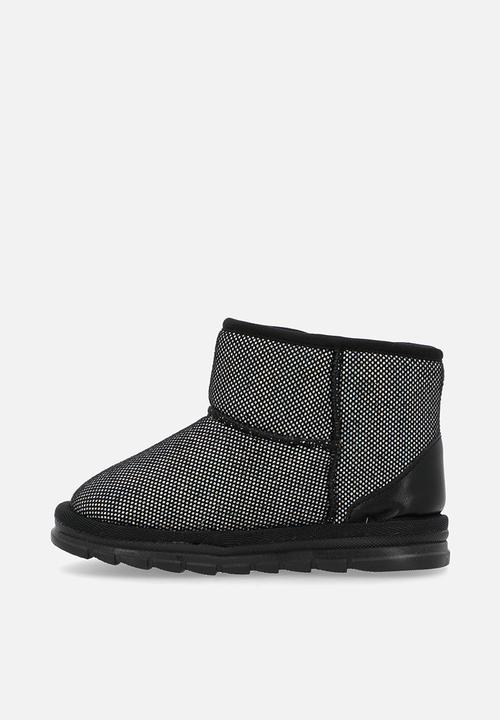 Pop Candy - Mettalic boots - black