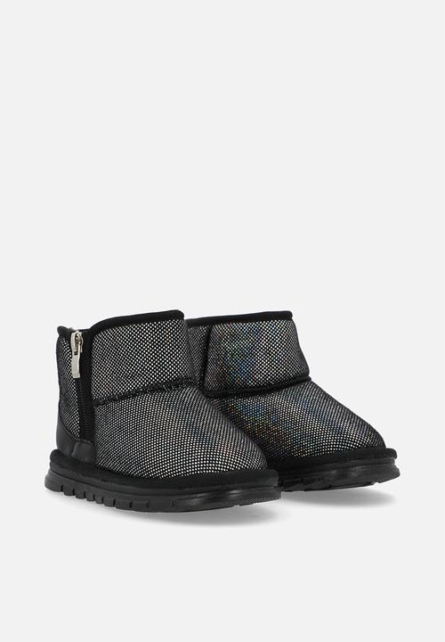 Pop Candy - Mettalic boots - black