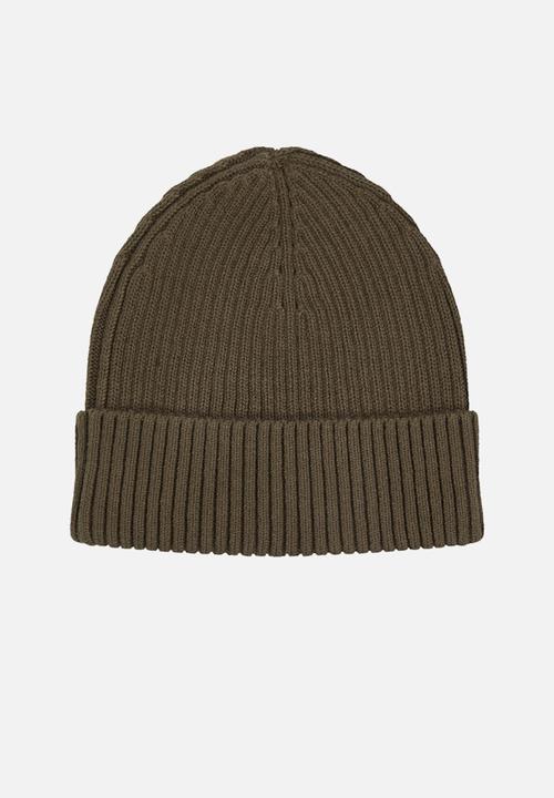 Calvin Klein - Classic Cotton Rib Beanie - Dark Olive