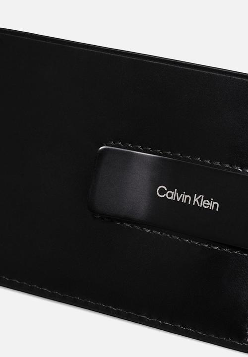 Calvin Klein - Ck Glow Cardholder 3Cc W/Clip - Ck Black Leather