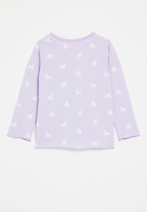 Pop Candy - Unicorn print tee - lilac