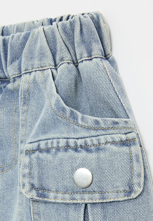 Pop Candy - Utility skirt - stonewash