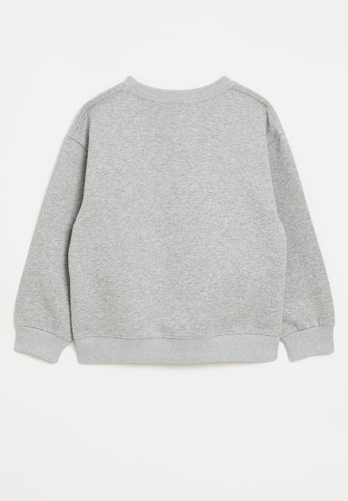 Pop Candy - Bow print sweat top - grey