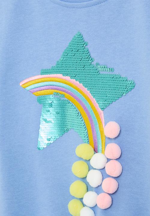Pop Candy - Applique sweat top - blue
