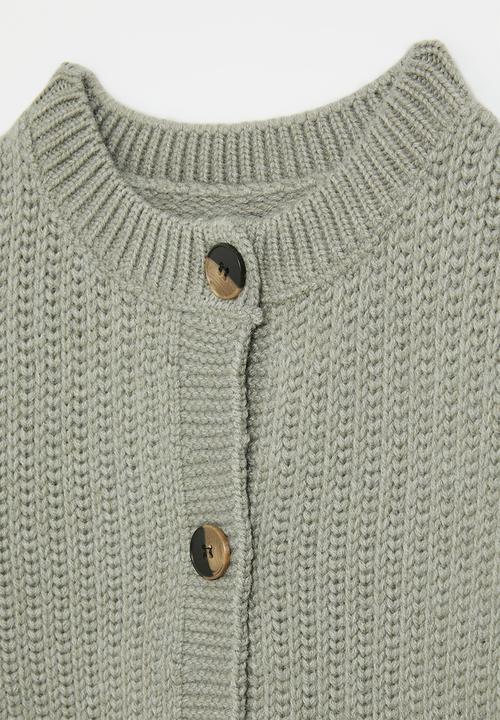 Pop Candy - Button down cardigan-grey